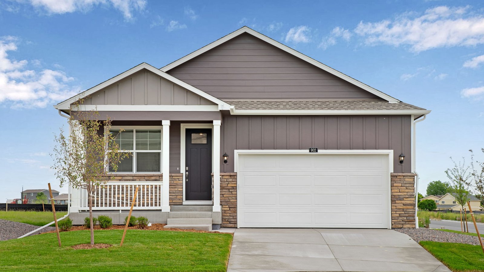 Exterior of new home at Silver Peaks community