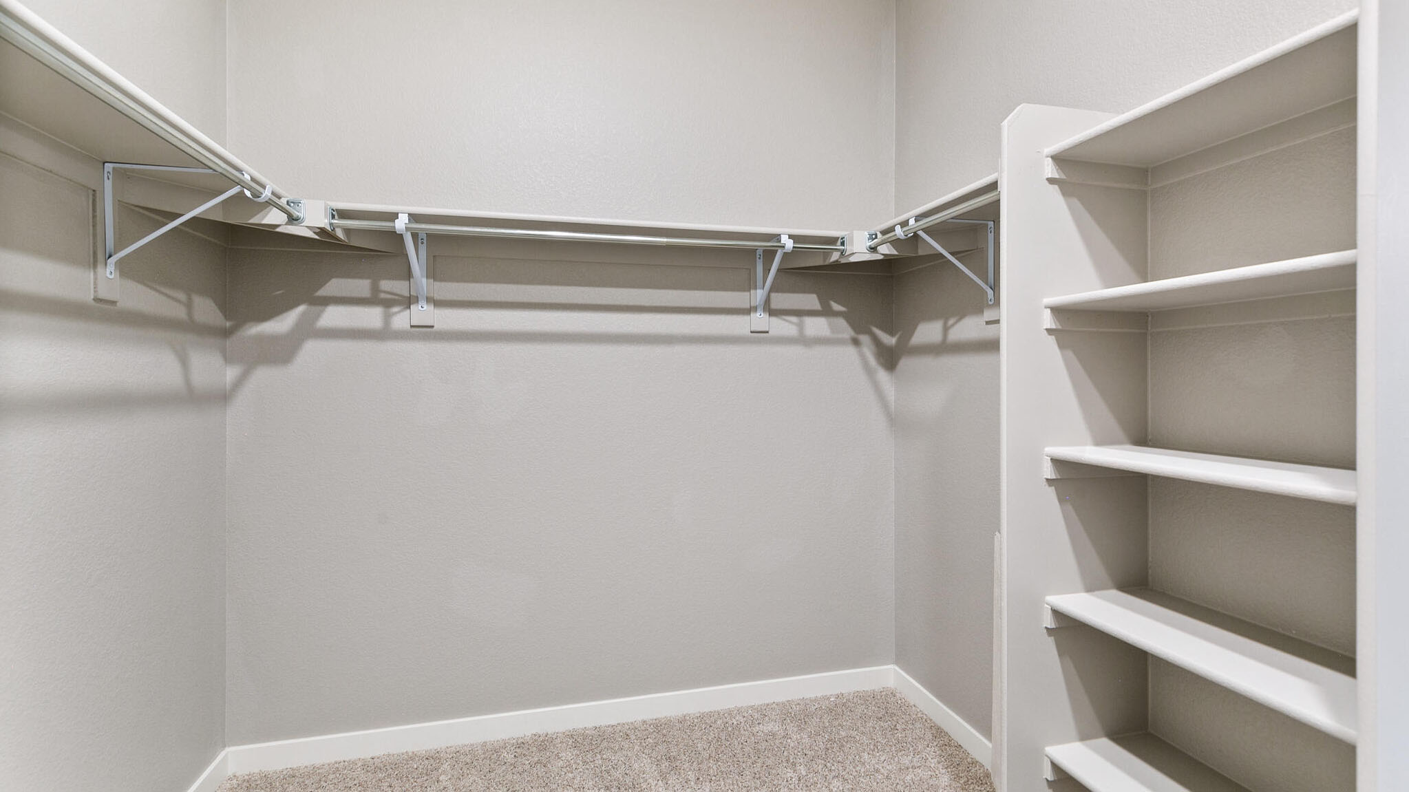 walk-in closet in new home
