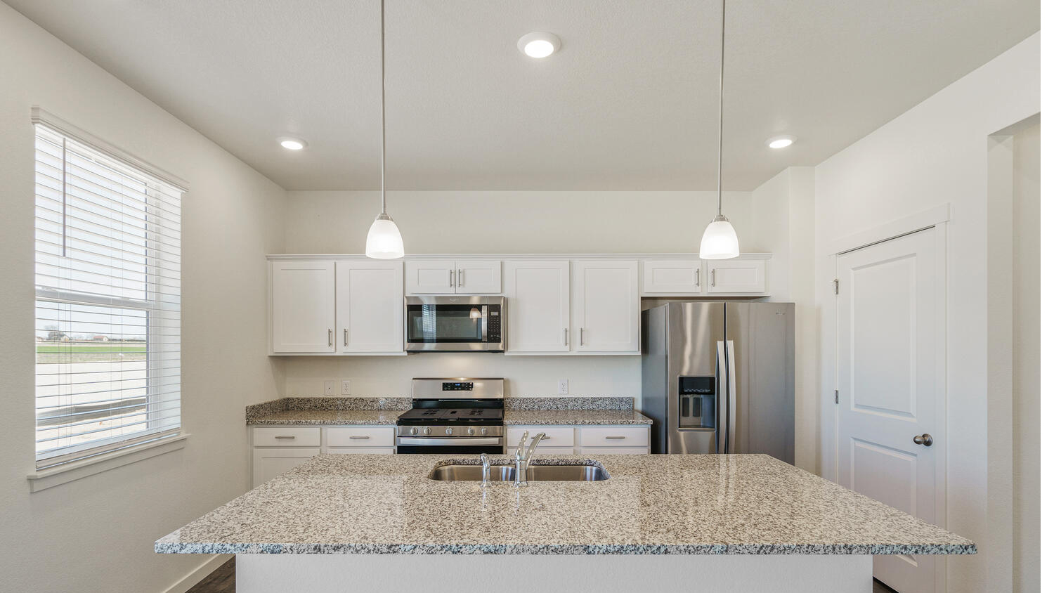 kitchen with white cabinets new home