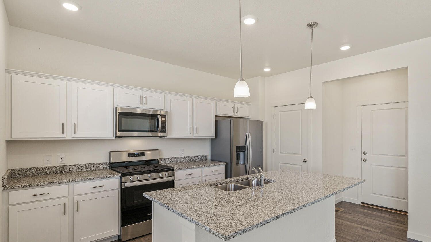 kitchen island in new home