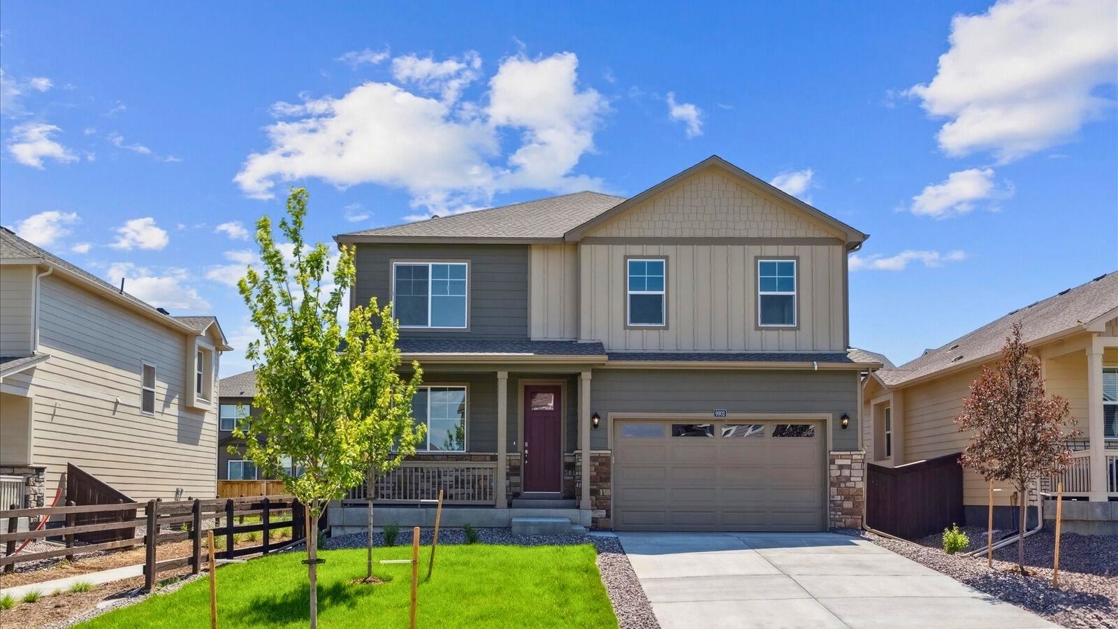 Exterior of two story home near Brighton, Colorado