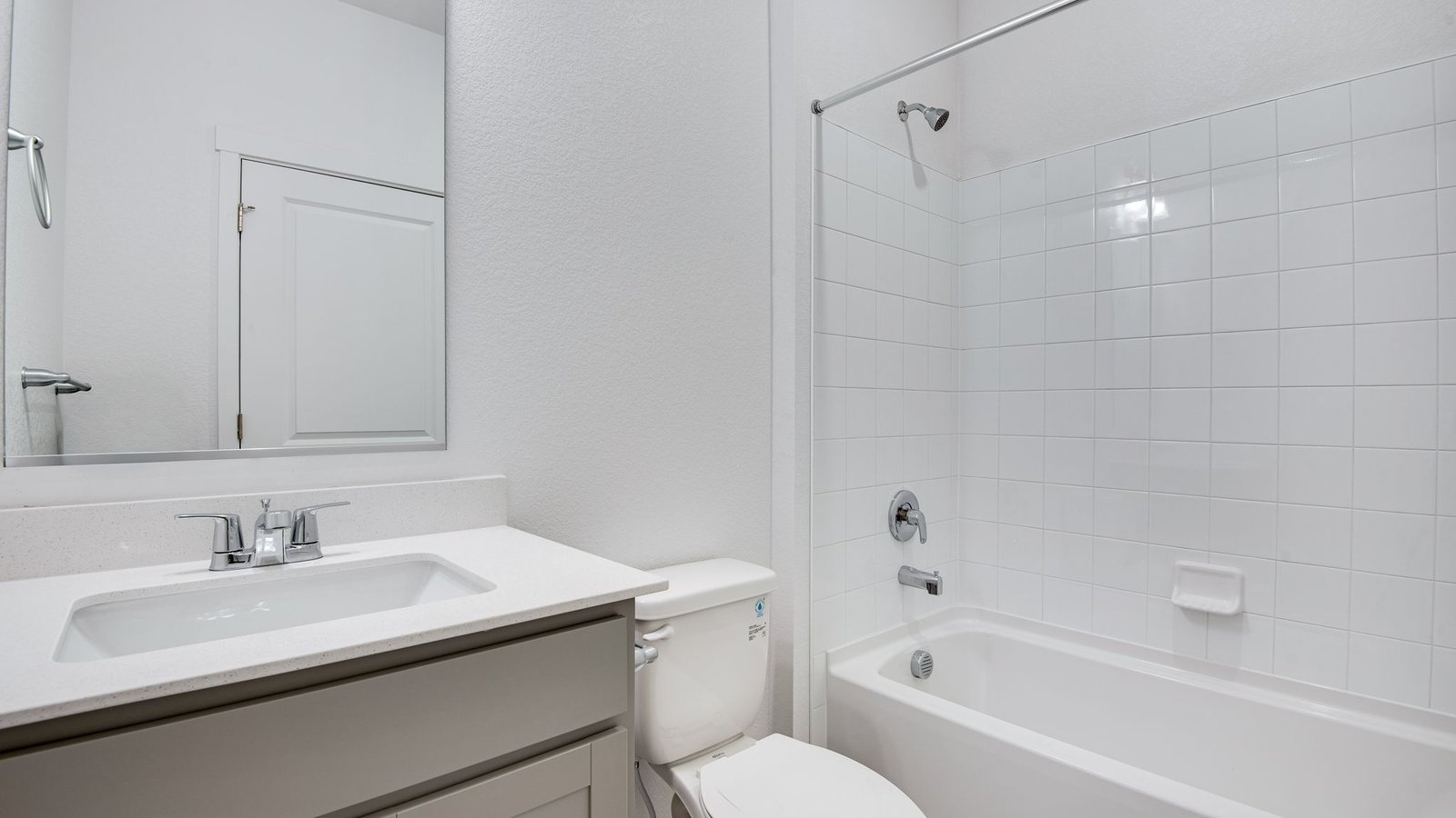 full bathroom on the first floor in new home