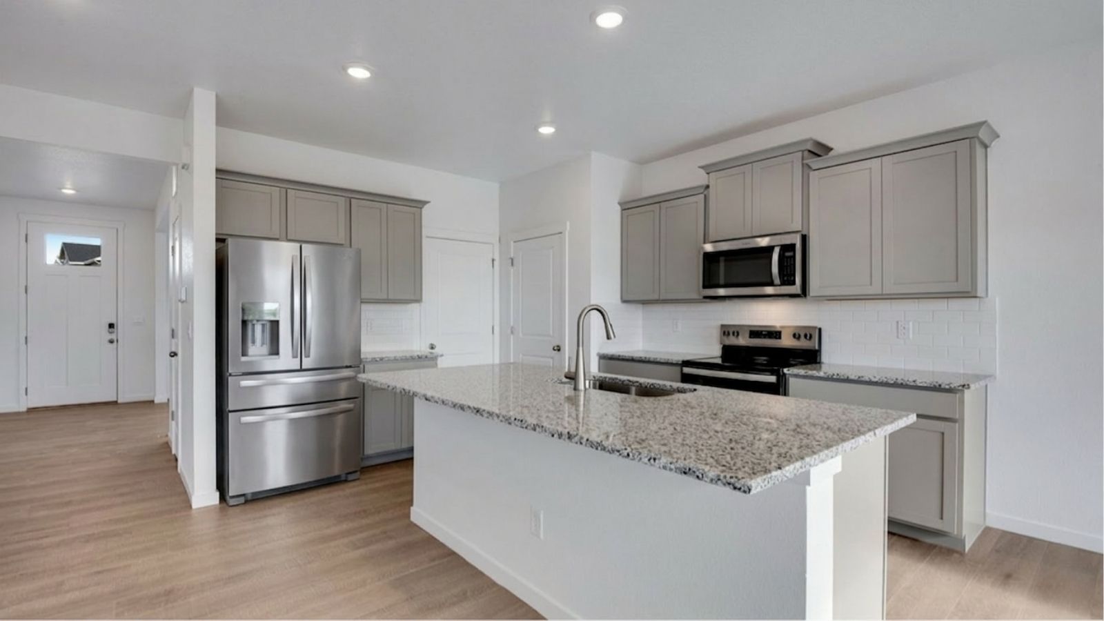 modern kitchen in new construction home
