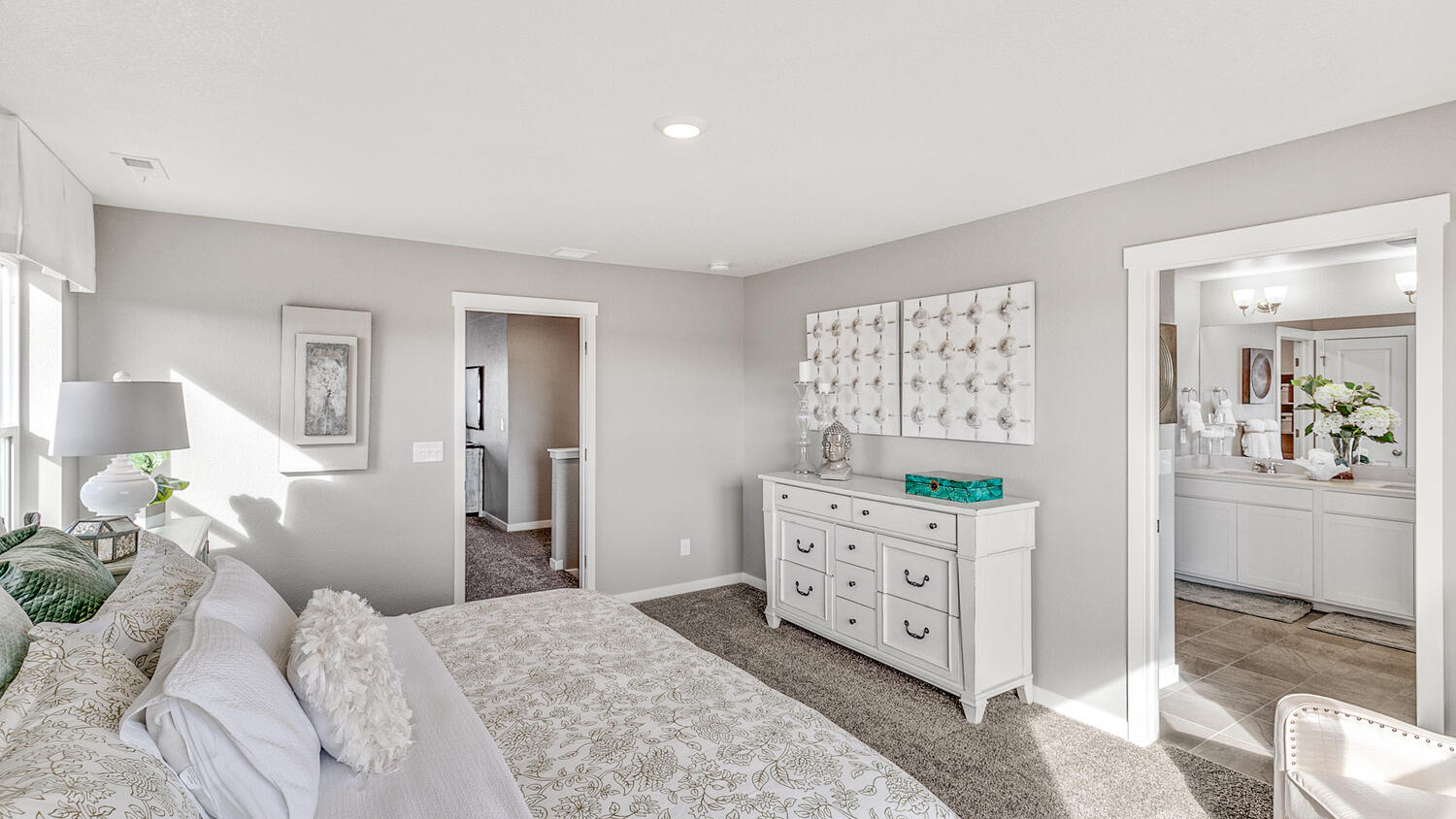 Updated bedroom in Silver Peak community near Brighton, Colorado by D.R. Horton