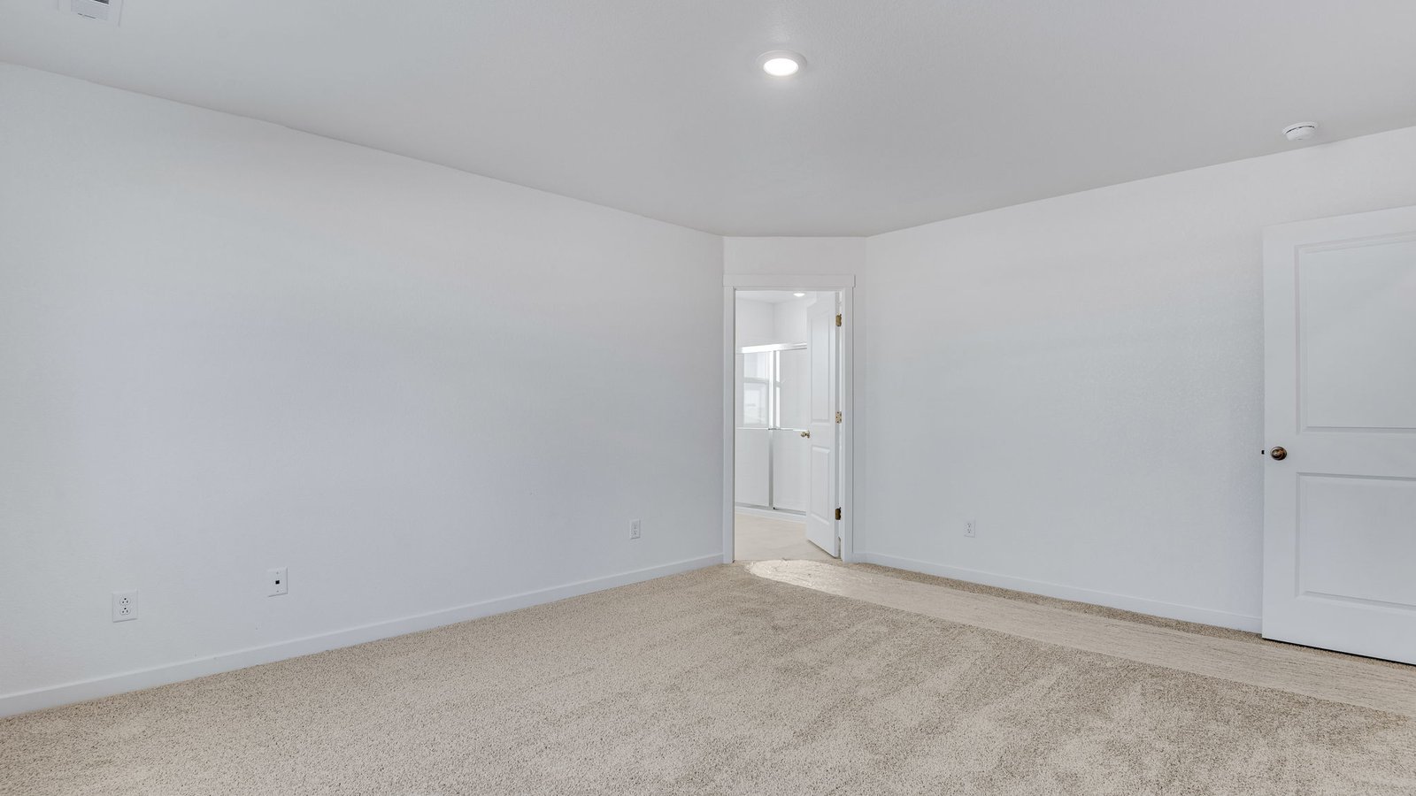 new construction home with large main bedroom