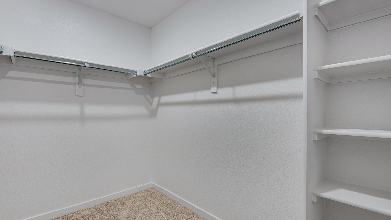 walk-in closet in new home