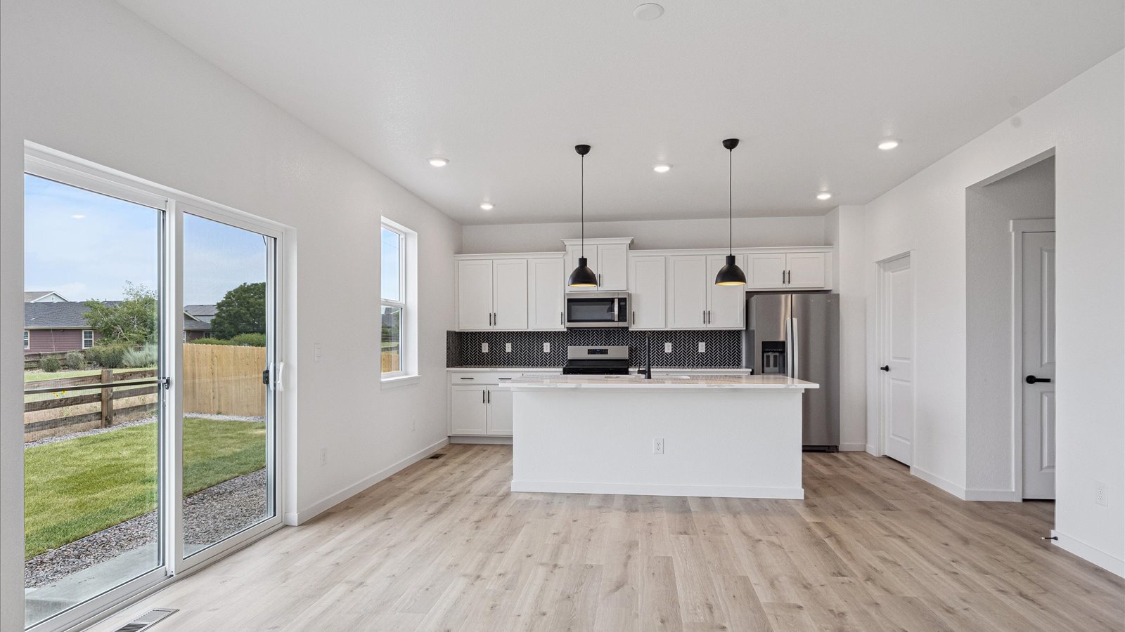 dining to kitchen new home