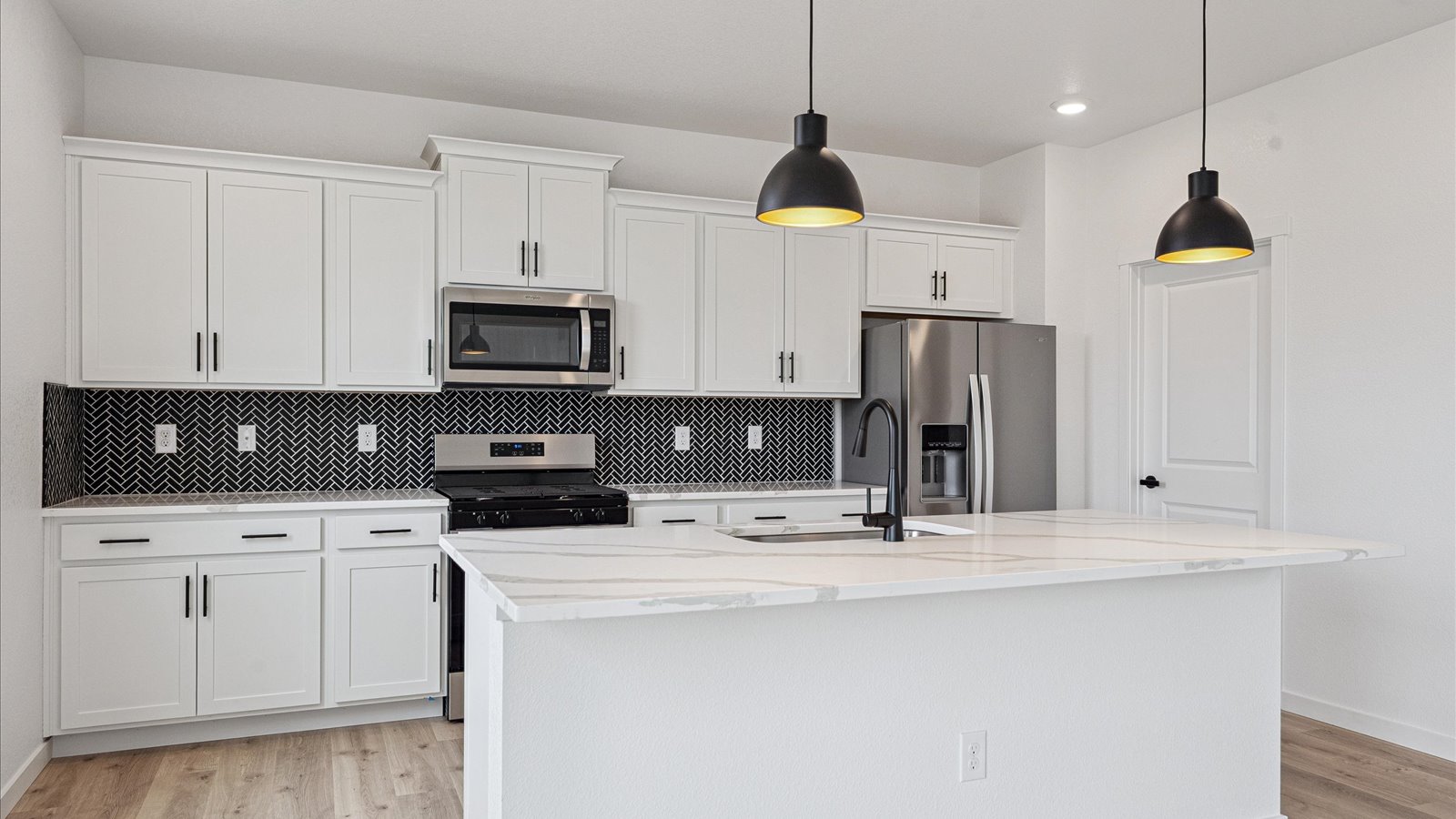 modern kitchen in new home