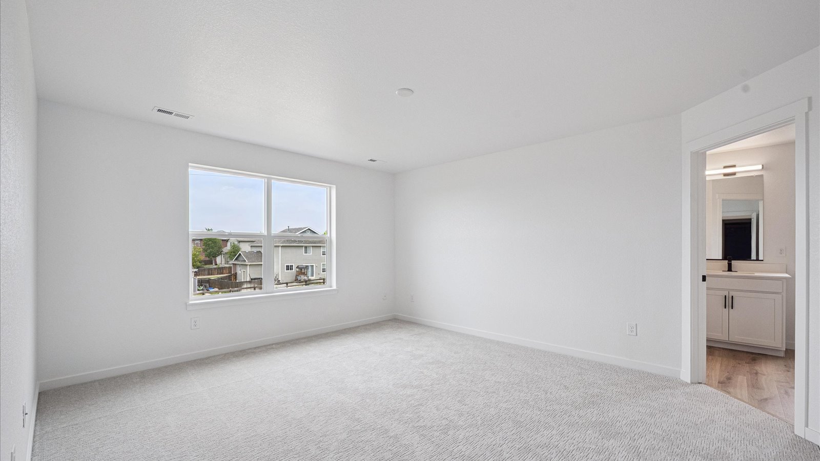 primary bedroom in new home