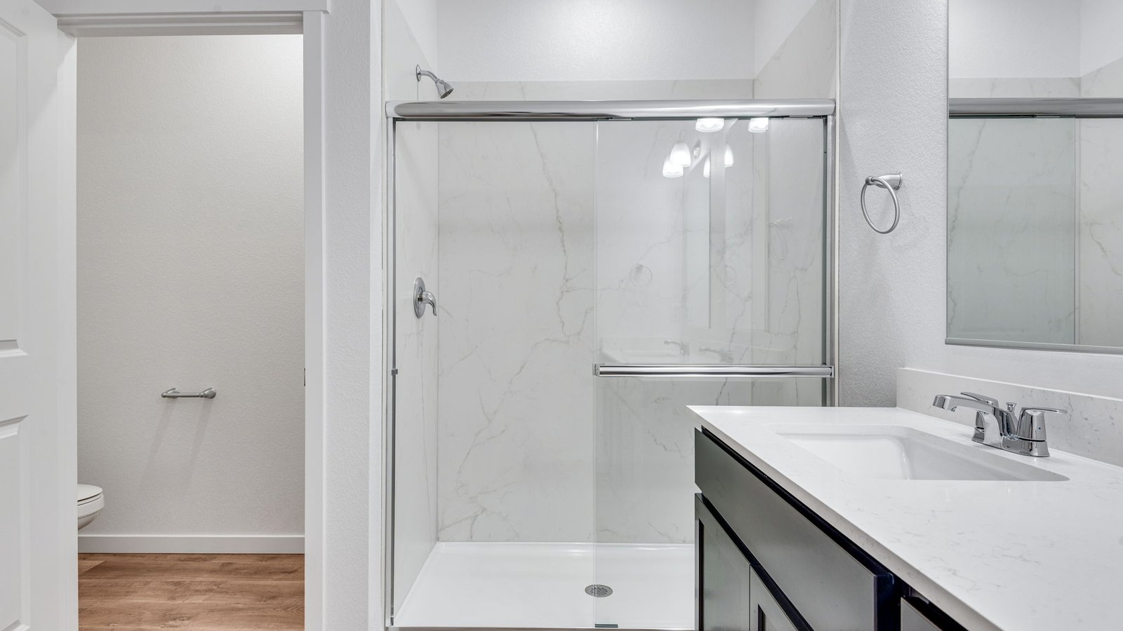 Primary bathroom with large shower