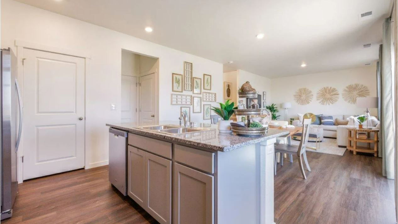 kitchen with an island