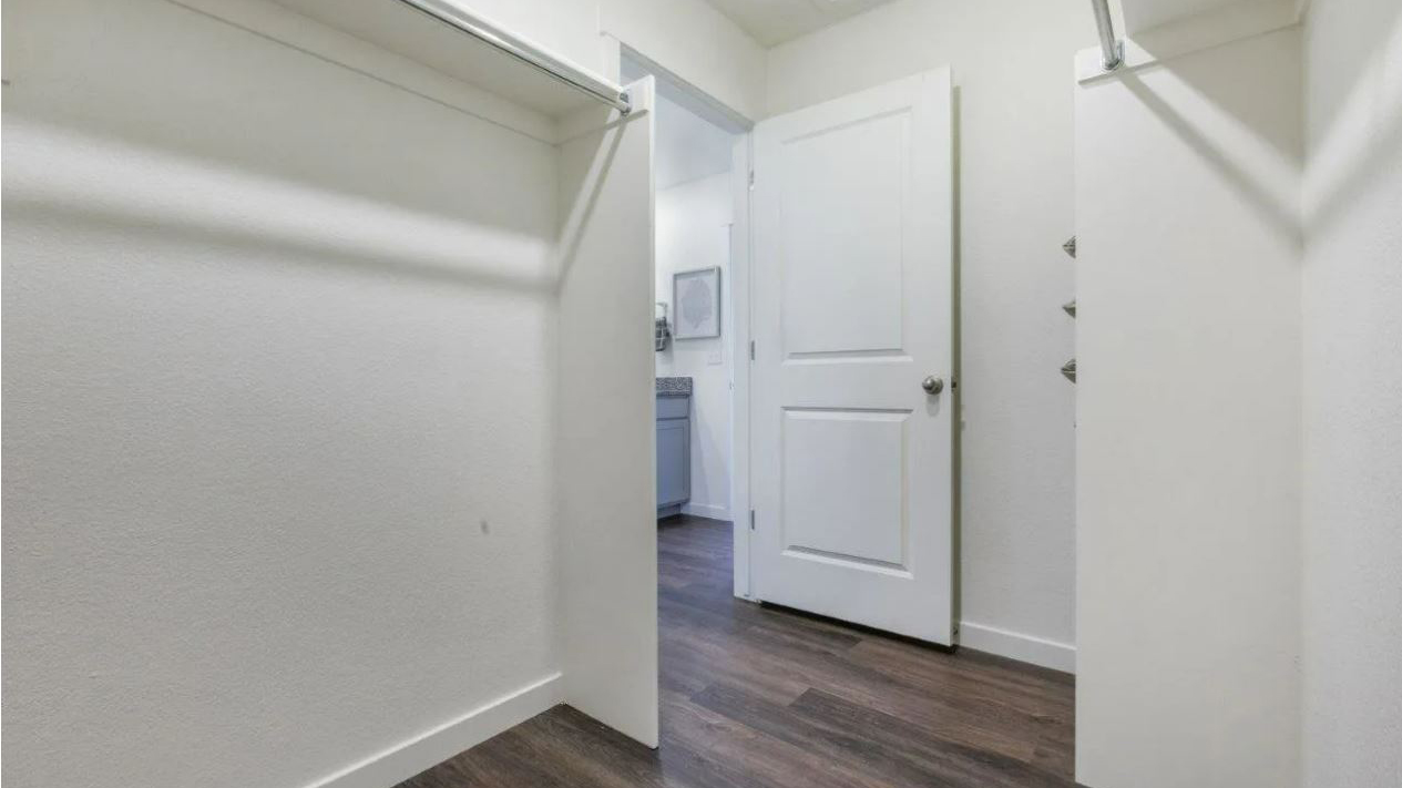 walk-in closet in new home