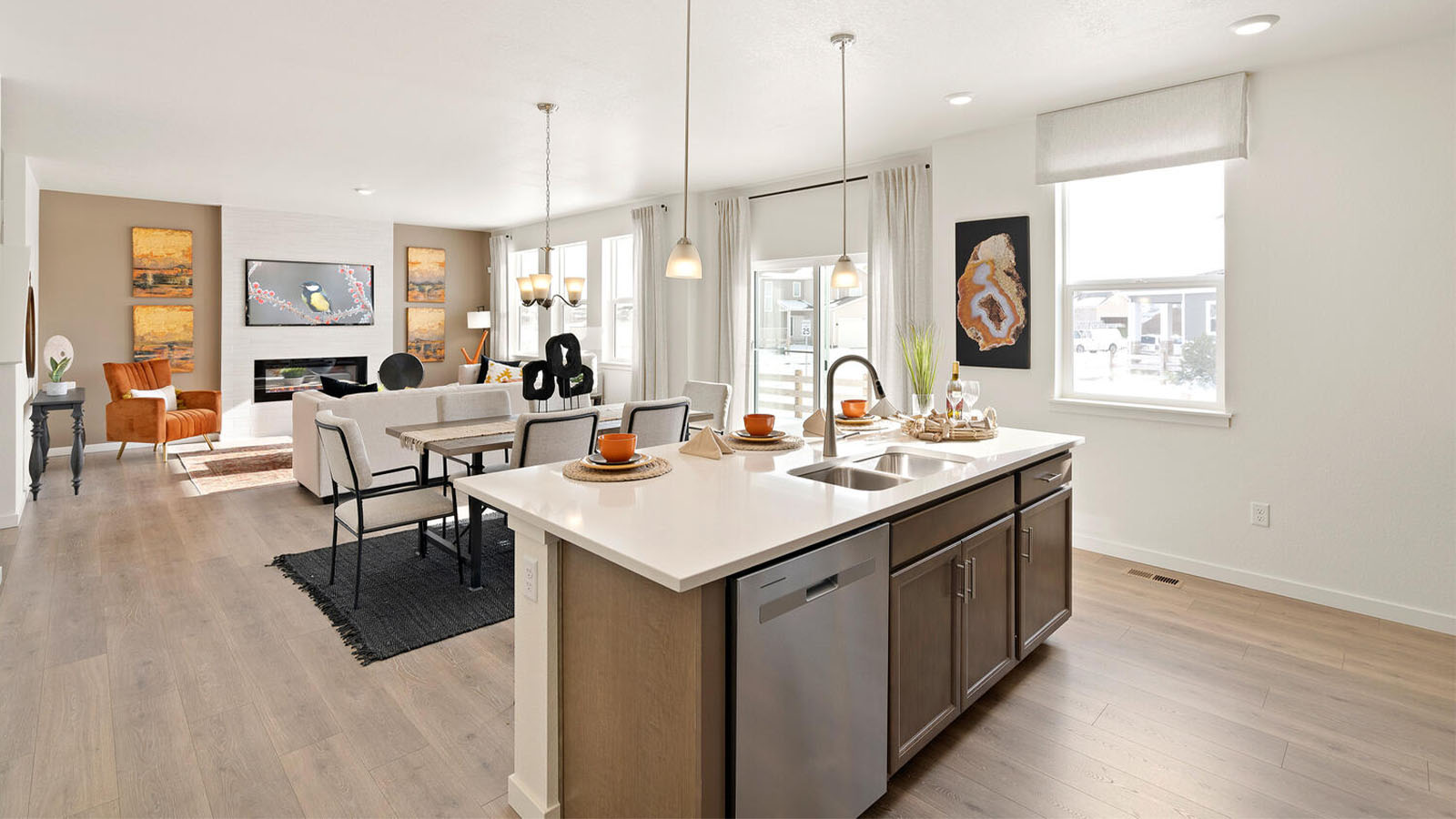 kitchen with island new home