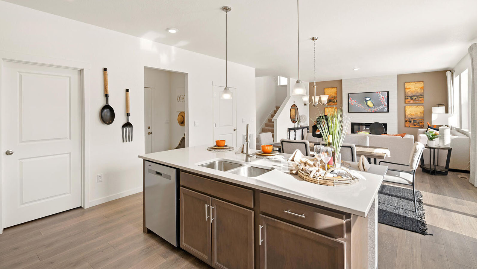 kitchen island in new home