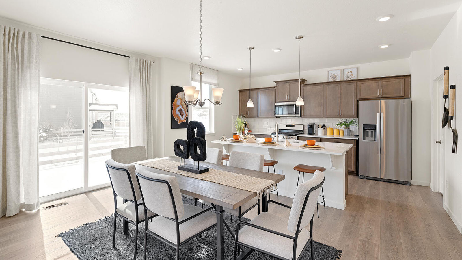 dining to kitchen in new home