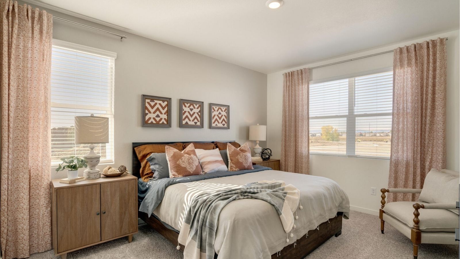 primary bedroom in new home