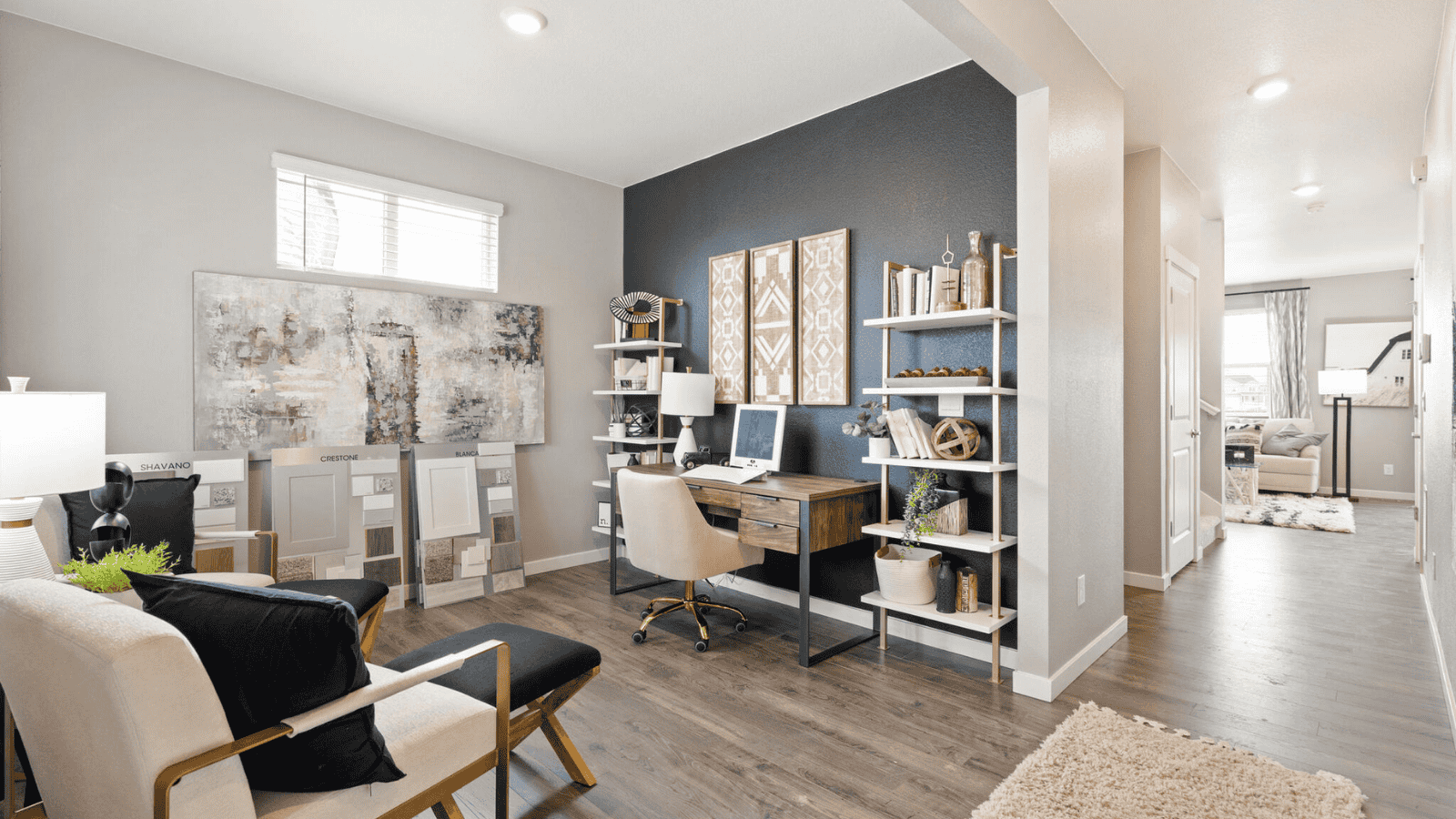 Front office entry in new construction home