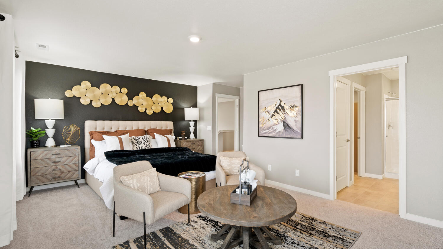Spacious Primary bedroom in Bellamy floorplan of new D.R. Horton home