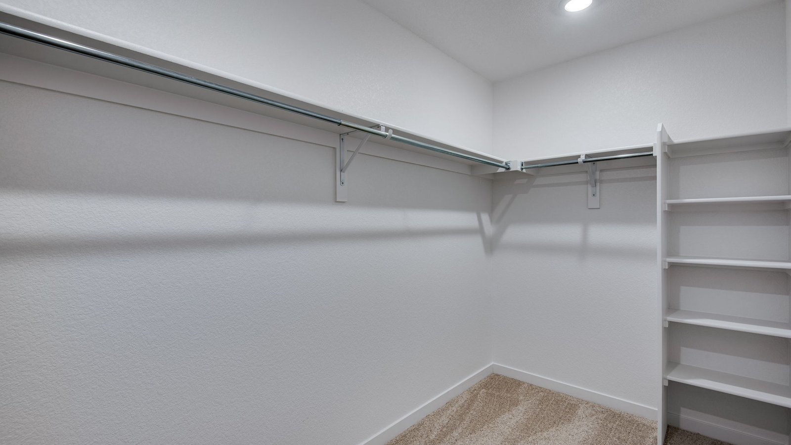 walk-in closet in new construction home