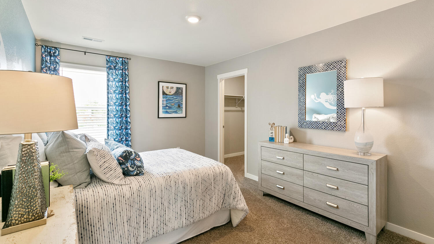Secondary bedroom of new D.R. Horton Bridgeport floorplan in Mead, Colorado