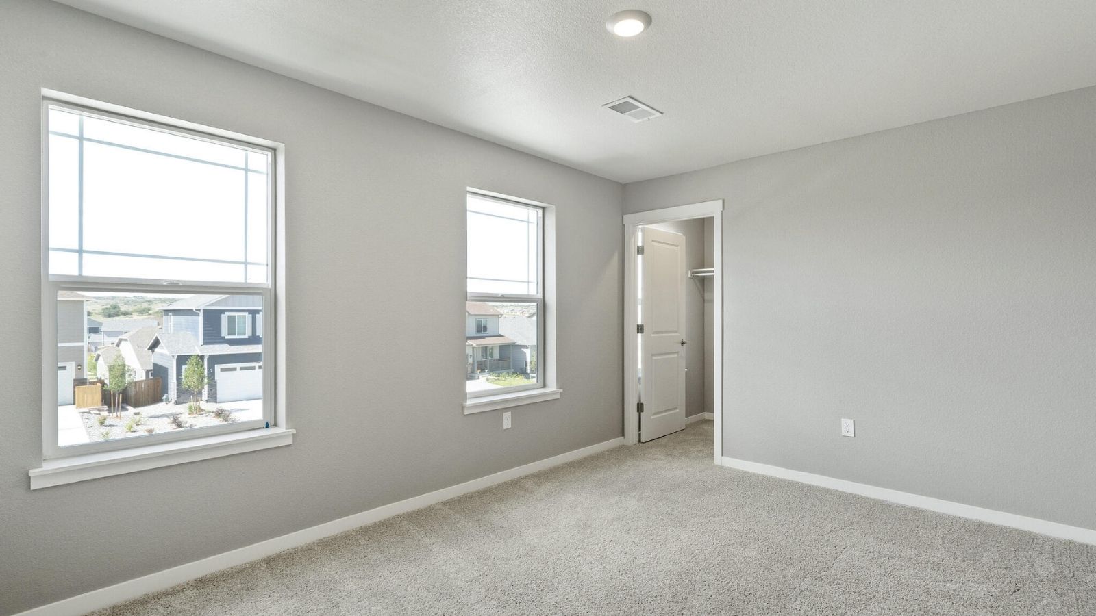 Secondary bedroom of new home in Mead Colorado at Lakeside Canyon community