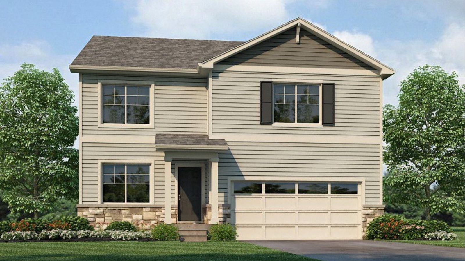 exterior of new home