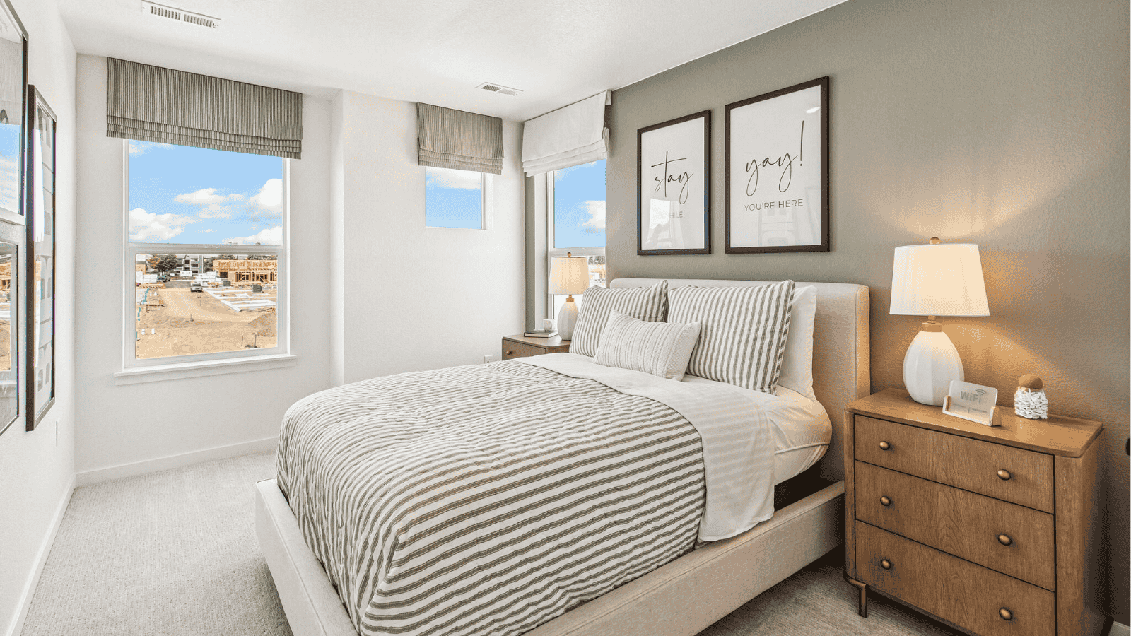 second bedroom in paired home