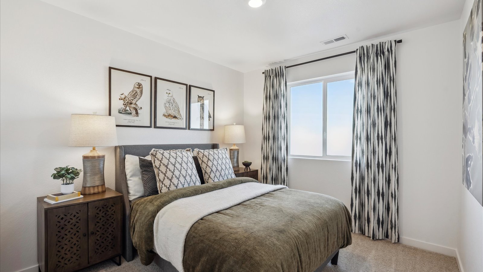 Guest bedroom in Vantage Muirfield home ideal for family or visitors