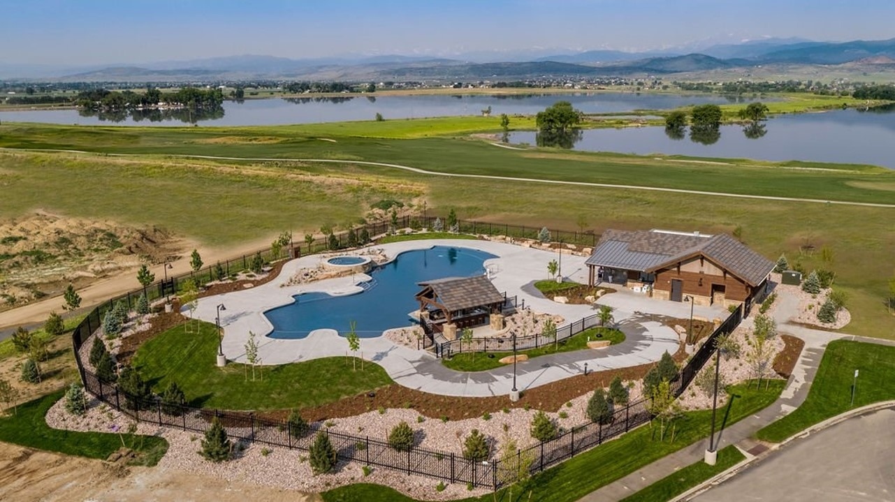 TPC Colorado amenities including fitness center, dining, pool, hot tub, and scenic mountain views.