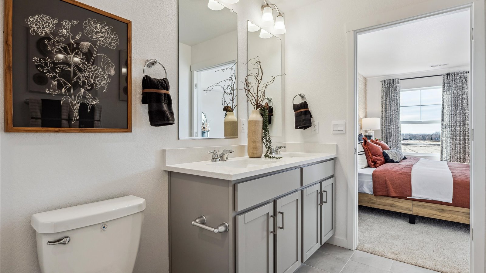 Contemporary primary bathroom in Villas at Vantage Vail plan