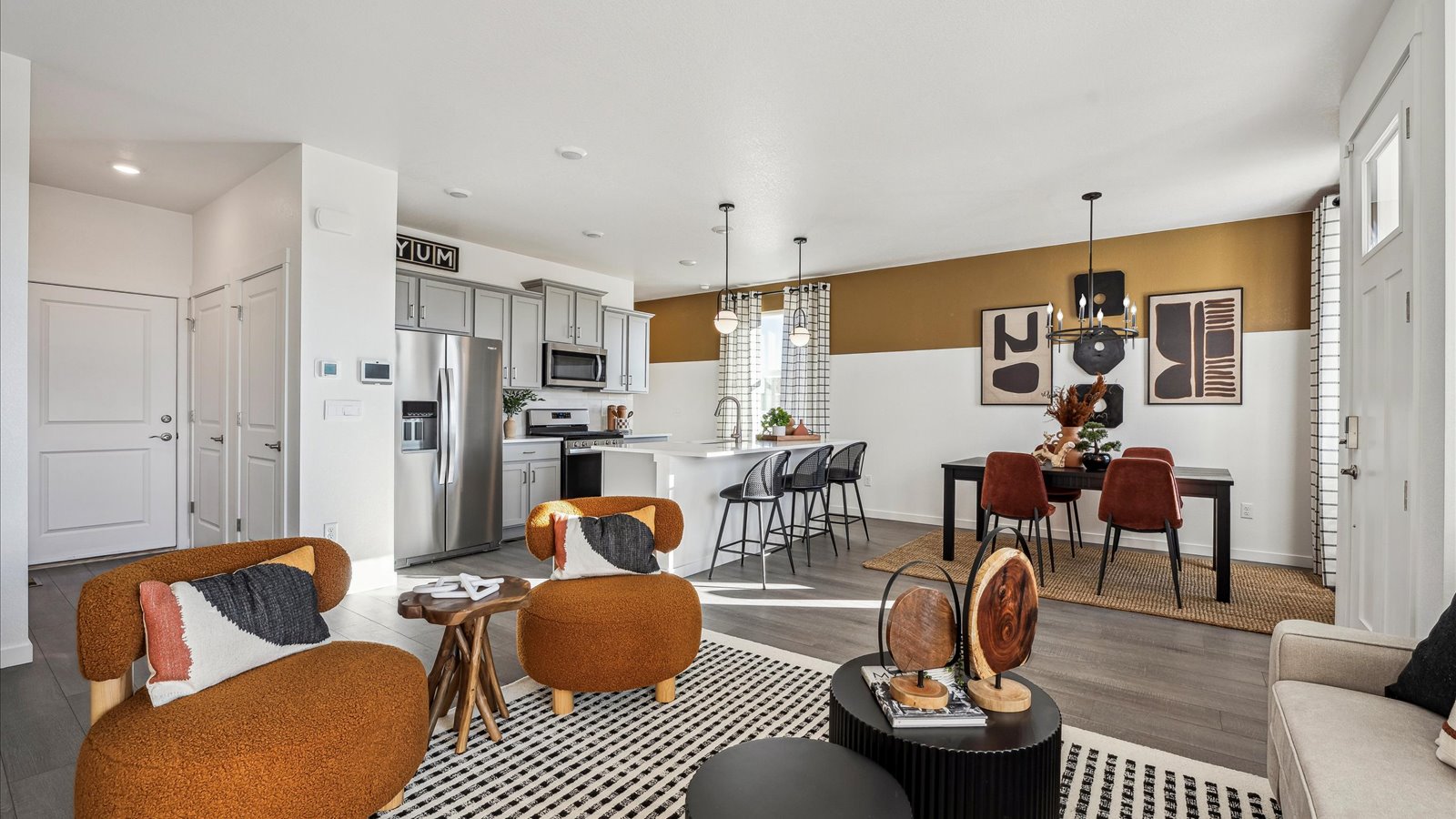 living room in paired home