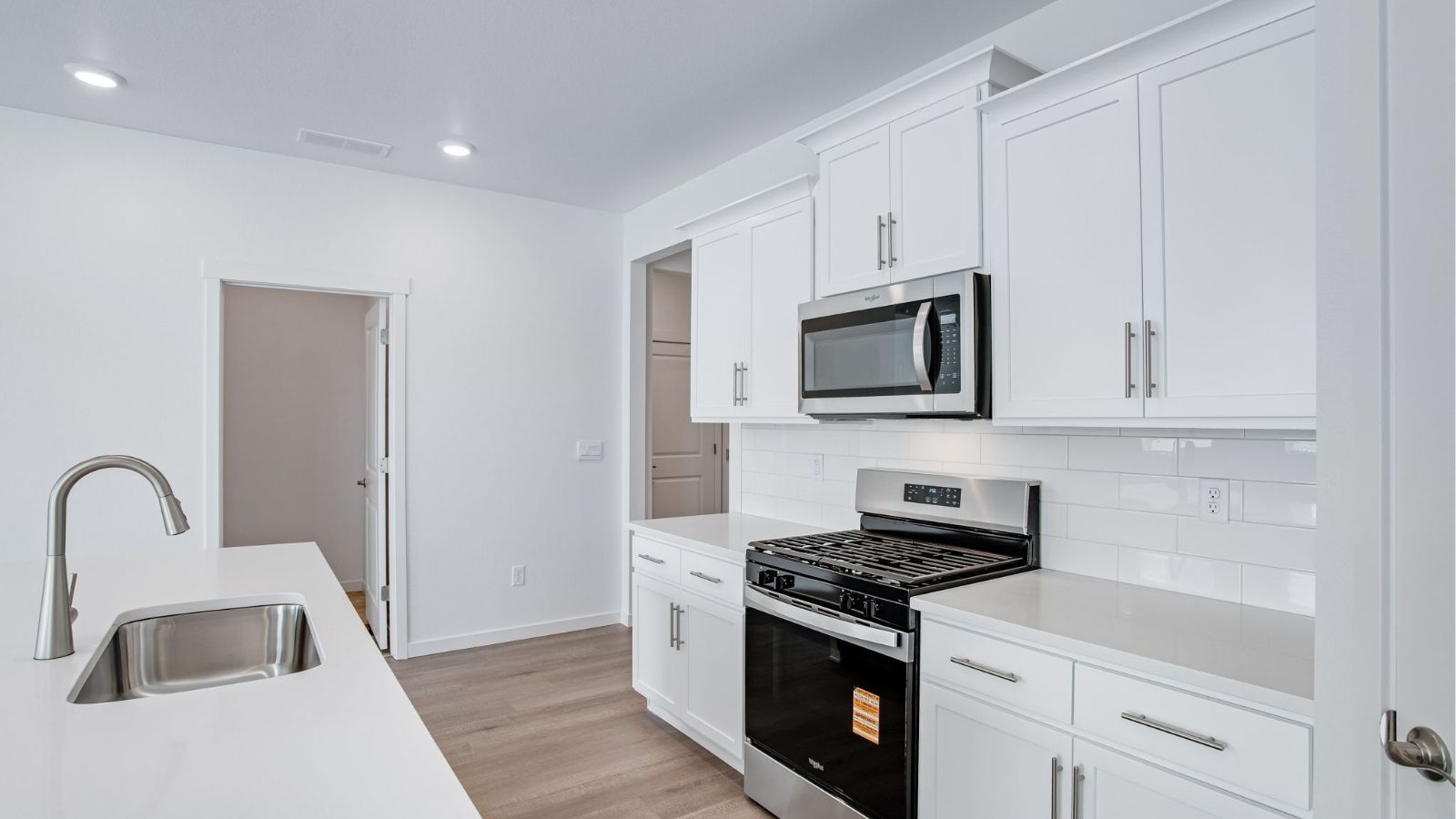 new home with stainless steel appliances