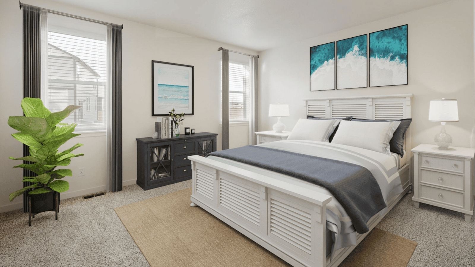 Spacious ensuite bathroom in the Newcastle floor plan connected to the private primary suite.