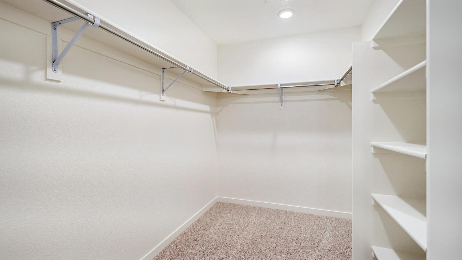 walk-in closet in new home