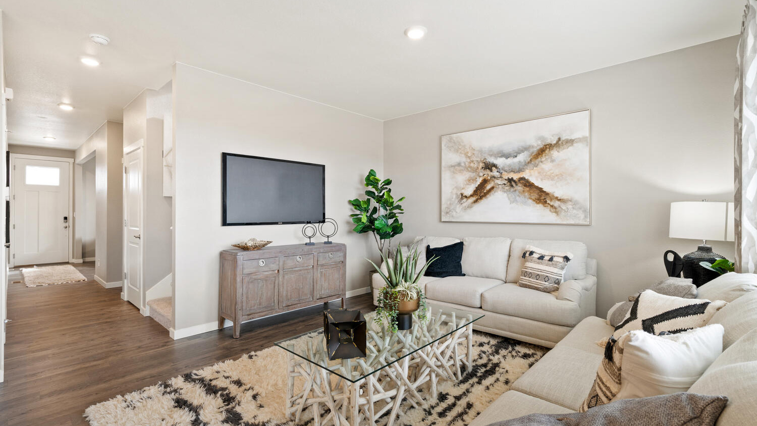living area in new home