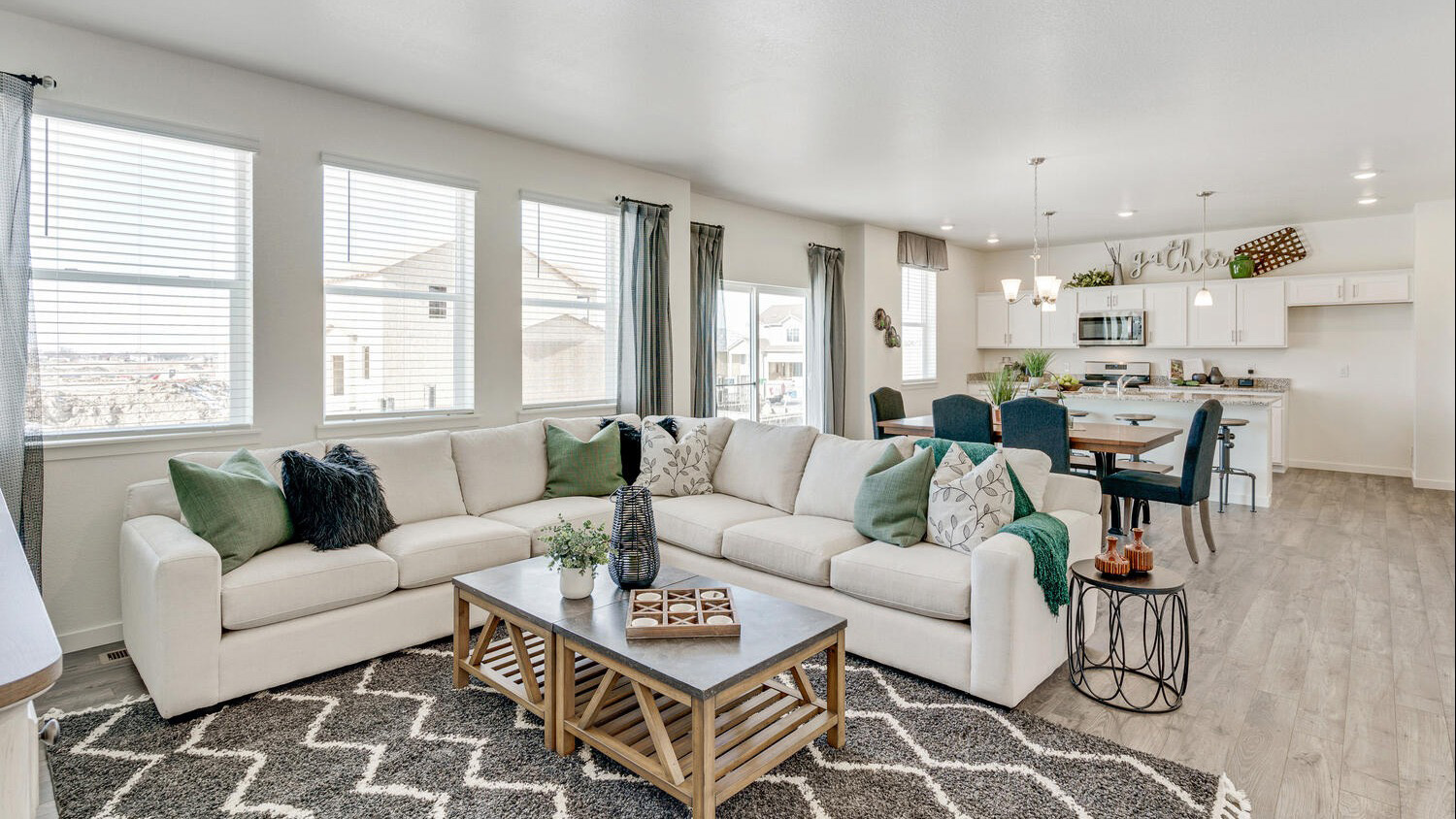 Step into the Bridgeport floor plan at (community name) a new home that provides space and functionality in (city, CO).   Inside this inviting 4-bedroom, 2.5-bathroom home, you’ll find 2,548 sq.ft. of living space. As you enter the home the foyer guides you to the study, coat closet and guest bathroom. Entertaining is a breeze, at this popular single-family home with the living room, dining room and kitchen all at the heart of the home. The spacious kitchen is designed with functionality in mind, including granite or quartz countertops, stainless steel appliances, a walk-in pantry and an expansive eat-in island that is perfect for meal prepping, dining or entertaining.   The dining nook flows into the great room that has abundant natural light, thanks to three large windows that provide great views of the backyard. With ample room for seating, the great room is the ideal spot for relaxation and gathering.   As you move to the upstairs living space you will be impressed by the expansive loft that can be used for work, play or to relax. In every bedroom you’ll have carpeted floors and a walk-in closet in each room. Whether these rooms are used for bedrooms, office space, or bonus rooms, there is sure to be comfort. Three secondary bedrooms all share one well-appointed bathroom that includes double vanity sinks, and a separate space for the toilet and tub. The laundry room and linen closet are conveniently located between all bedrooms, making chores a breeze.   The primary bedroom provides plenty of space, including an ensuite bathroom with a double vanity sink, a separate space for the toilet and an extended walk-in closet with additional shelving for storage space.  The Bridgeport floor plan can be your new home, contact us today to learn more about this home and the (community name) community.  *Photos are for representational purposes only, finishes may vary per home.