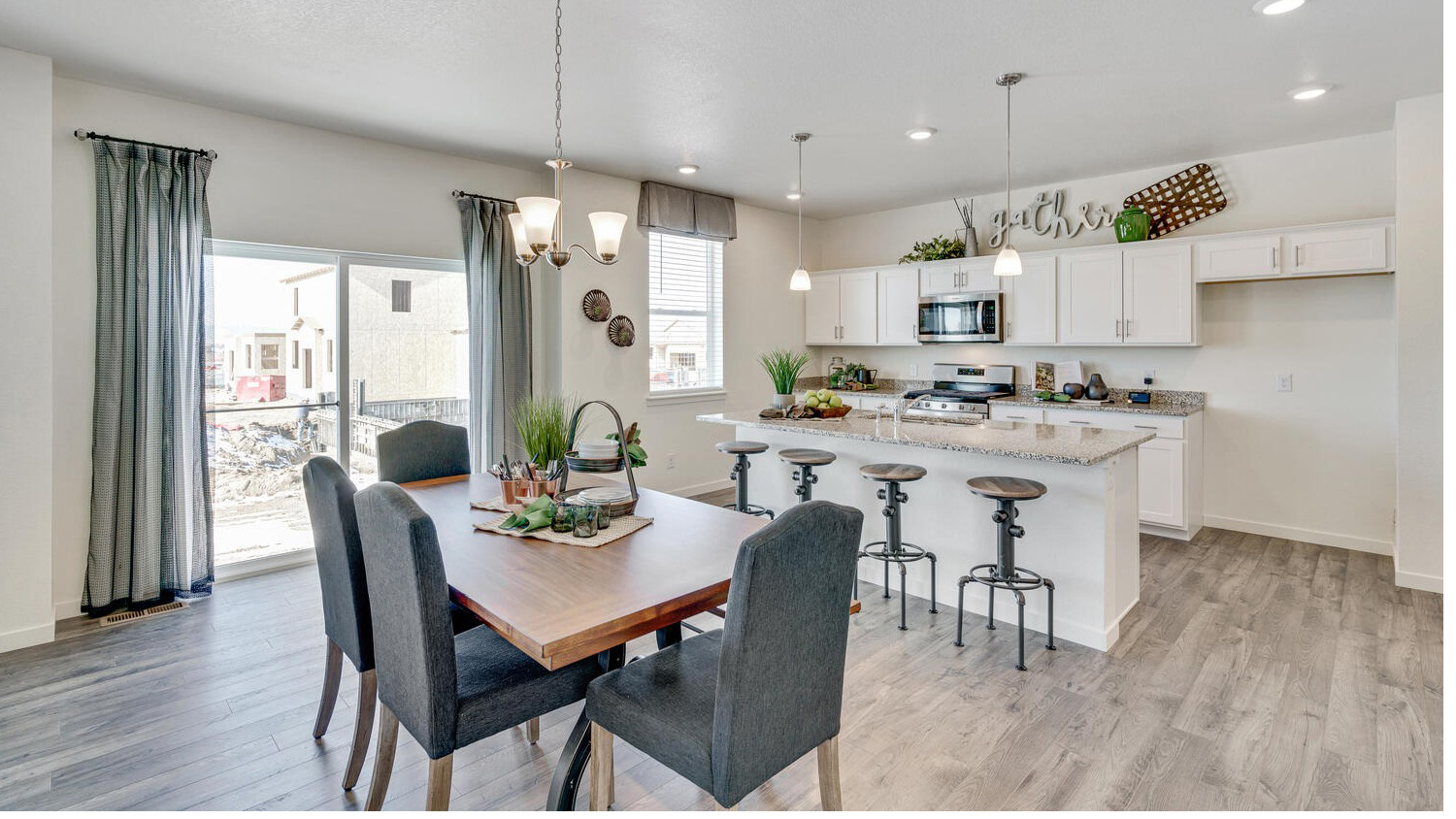 Step into the Bridgeport floor plan at (community name) a new home that provides space and functionality in (city, CO).   Inside this inviting 4-bedroom, 2.5-bathroom home, you’ll find 2,548 sq.ft. of living space. As you enter the home the foyer guides you to the study, coat closet and guest bathroom. Entertaining is a breeze, at this popular single-family home with the living room, dining room and kitchen all at the heart of the home. The spacious kitchen is designed with functionality in mind, including granite or quartz countertops, stainless steel appliances, a walk-in pantry and an expansive eat-in island that is perfect for meal prepping, dining or entertaining.   The dining nook flows into the great room that has abundant natural light, thanks to three large windows that provide great views of the backyard. With ample room for seating, the great room is the ideal spot for relaxation and gathering.   As you move to the upstairs living space you will be impressed by the expansive loft that can be used for work, play or to relax. In every bedroom you’ll have carpeted floors and a walk-in closet in each room. Whether these rooms are used for bedrooms, office space, or bonus rooms, there is sure to be comfort. Three secondary bedrooms all share one well-appointed bathroom that includes double vanity sinks, and a separate space for the toilet and tub. The laundry room and linen closet are conveniently located between all bedrooms, making chores a breeze.   The primary bedroom provides plenty of space, including an ensuite bathroom with a double vanity sink, a separate space for the toilet and an extended walk-in closet with additional shelving for storage space.  The Bridgeport floor plan can be your new home, contact us today to learn more about this home and the (community name) community.  *Photos are for representational purposes only, finishes may vary per home.