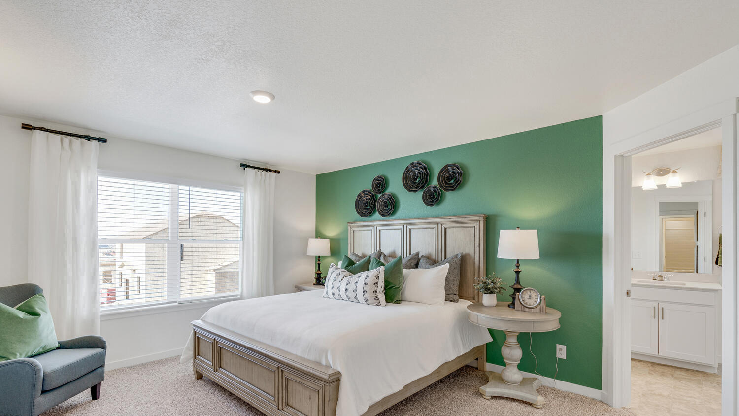 Step into the Bridgeport floor plan at (community name) a new home that provides space and functionality in (city, CO).   Inside this inviting 4-bedroom, 2.5-bathroom home, you’ll find 2,548 sq.ft. of living space. As you enter the home the foyer guides you to the study, coat closet and guest bathroom. Entertaining is a breeze, at this popular single-family home with the living room, dining room and kitchen all at the heart of the home. The spacious kitchen is designed with functionality in mind, including granite or quartz countertops, stainless steel appliances, a walk-in pantry and an expansive eat-in island that is perfect for meal prepping, dining or entertaining.   The dining nook flows into the great room that has abundant natural light, thanks to three large windows that provide great views of the backyard. With ample room for seating, the great room is the ideal spot for relaxation and gathering.   As you move to the upstairs living space you will be impressed by the expansive loft that can be used for work, play or to relax. In every bedroom you’ll have carpeted floors and a walk-in closet in each room. Whether these rooms are used for bedrooms, office space, or bonus rooms, there is sure to be comfort. Three secondary bedrooms all share one well-appointed bathroom that includes double vanity sinks, and a separate space for the toilet and tub. The laundry room and linen closet are conveniently located between all bedrooms, making chores a breeze.   The primary bedroom provides plenty of space, including an ensuite bathroom with a double vanity sink, a separate space for the toilet and an extended walk-in closet with additional shelving for storage space.  The Bridgeport floor plan can be your new home, contact us today to learn more about this home and the (community name) community.  *Photos are for representational purposes only, finishes may vary per home.