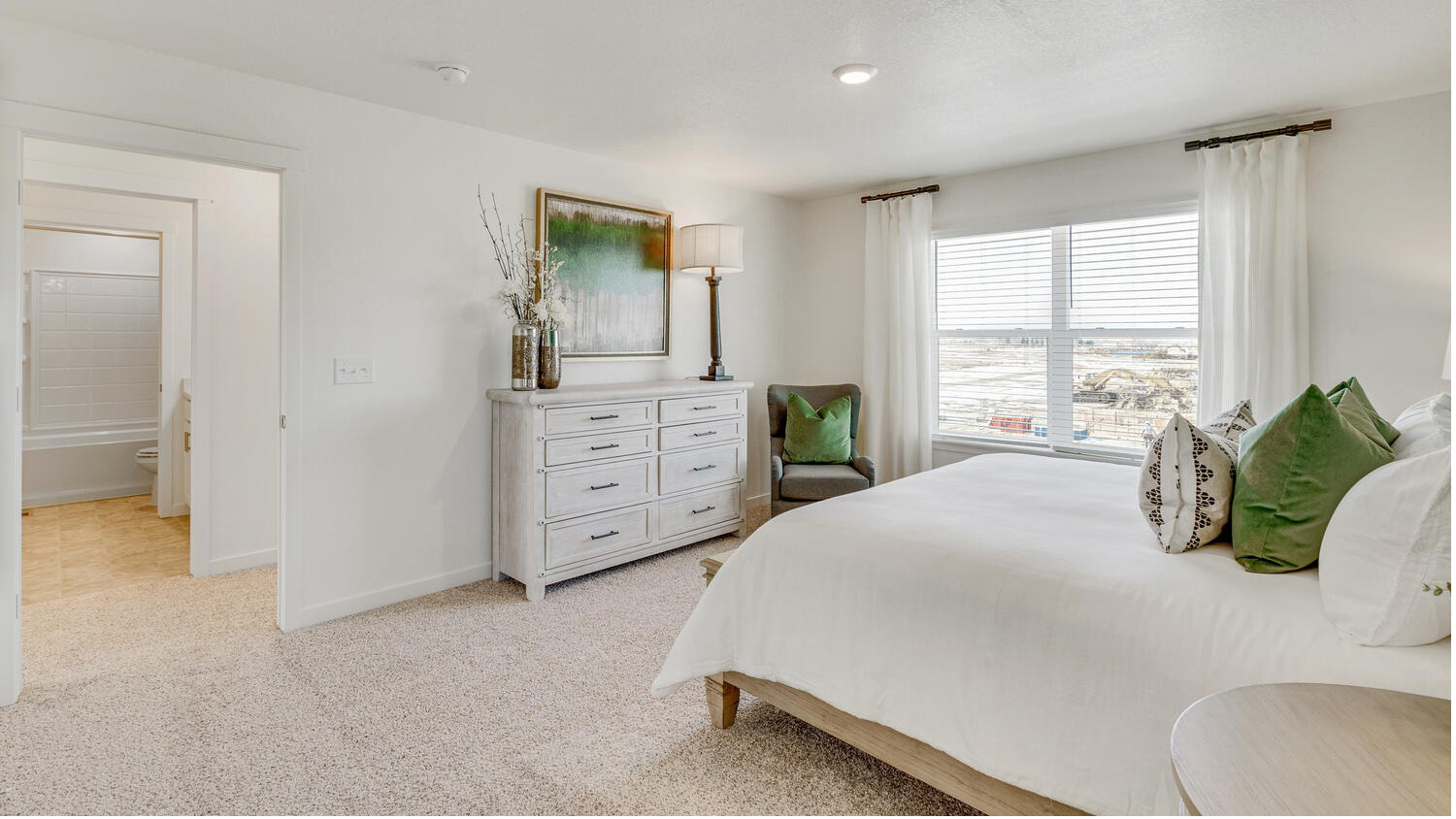 Step into the Bridgeport floor plan at (community name) a new home that provides space and functionality in (city, CO).   Inside this inviting 4-bedroom, 2.5-bathroom home, you’ll find 2,548 sq.ft. of living space. As you enter the home the foyer guides you to the study, coat closet and guest bathroom. Entertaining is a breeze, at this popular single-family home with the living room, dining room and kitchen all at the heart of the home. The spacious kitchen is designed with functionality in mind, including granite or quartz countertops, stainless steel appliances, a walk-in pantry and an expansive eat-in island that is perfect for meal prepping, dining or entertaining.   The dining nook flows into the great room that has abundant natural light, thanks to three large windows that provide great views of the backyard. With ample room for seating, the great room is the ideal spot for relaxation and gathering.   As you move to the upstairs living space you will be impressed by the expansive loft that can be used for work, play or to relax. In every bedroom you’ll have carpeted floors and a walk-in closet in each room. Whether these rooms are used for bedrooms, office space, or bonus rooms, there is sure to be comfort. Three secondary bedrooms all share one well-appointed bathroom that includes double vanity sinks, and a separate space for the toilet and tub. The laundry room and linen closet are conveniently located between all bedrooms, making chores a breeze.   The primary bedroom provides plenty of space, including an ensuite bathroom with a double vanity sink, a separate space for the toilet and an extended walk-in closet with additional shelving for storage space.  The Bridgeport floor plan can be your new home, contact us today to learn more about this home and the (community name) community.  *Photos are for representational purposes only, finishes may vary per home.