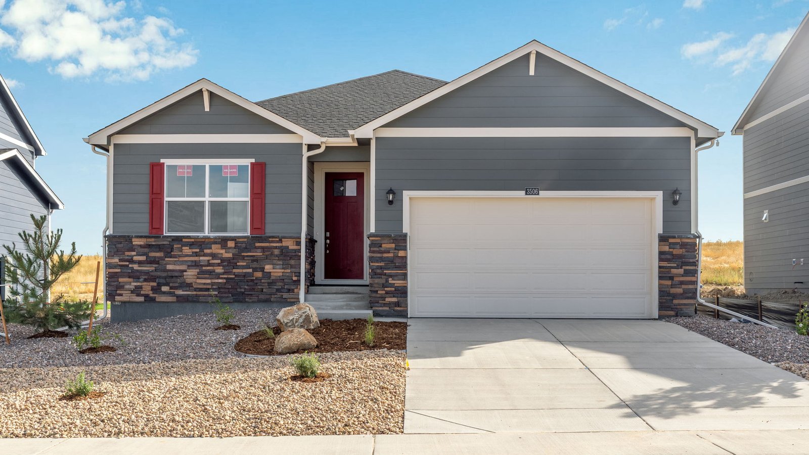 ranch style new home