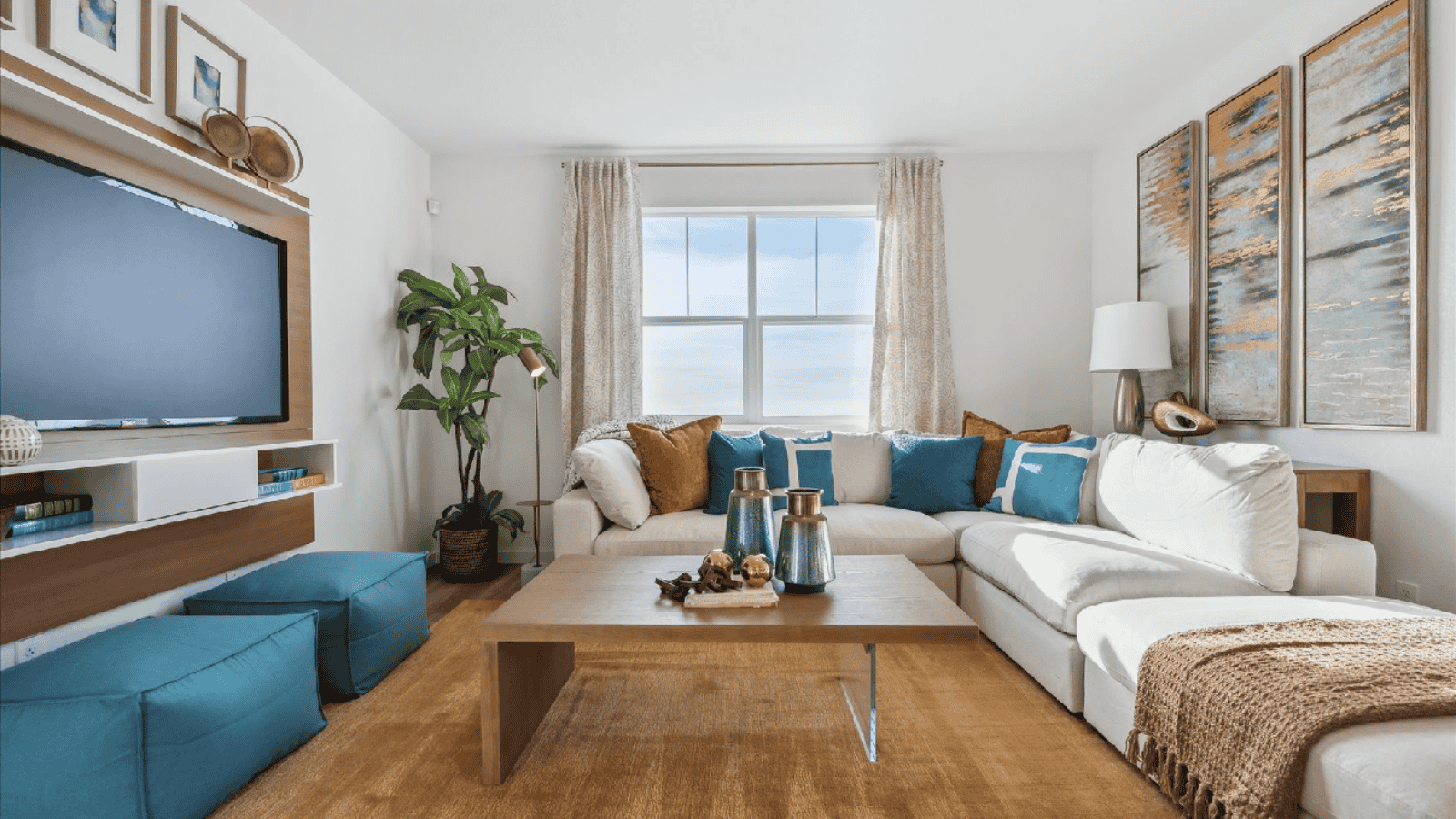 living area in new home