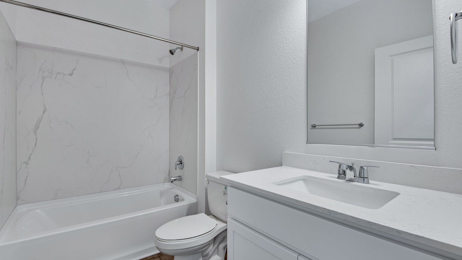 Secondary bathroom at new home community Vista Meadows in Fort Lupton, Colorado