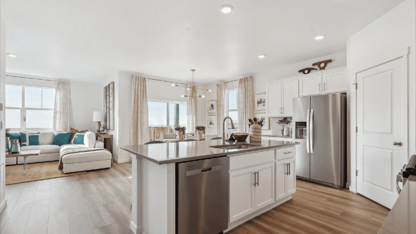 kitchen with island new home