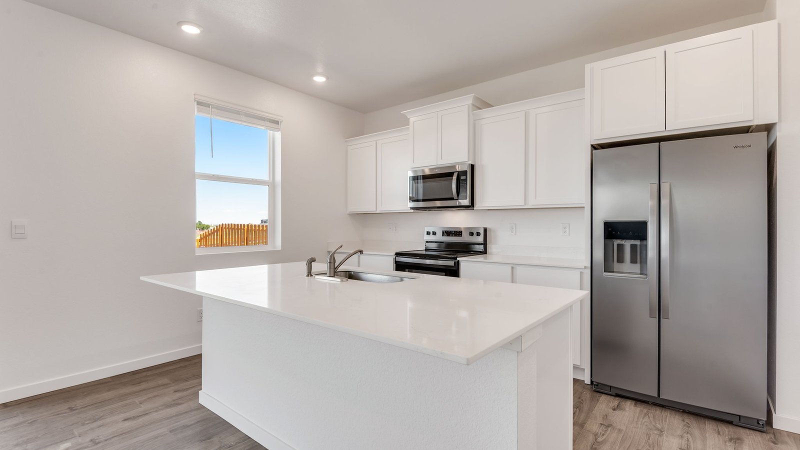 Dining room attached to kitchen in open concept layout