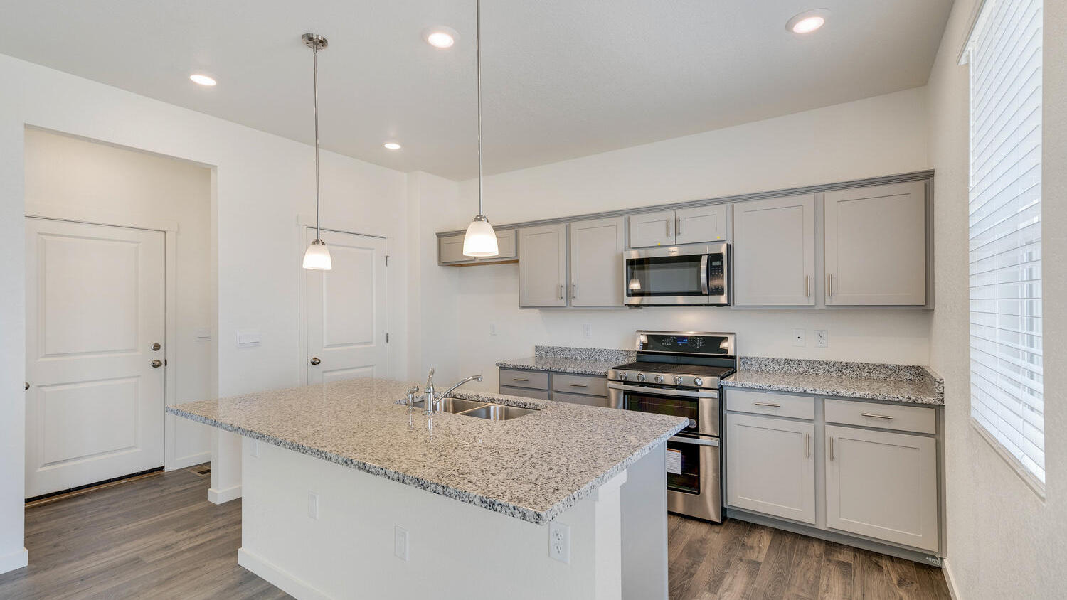 modern kitchen in new home