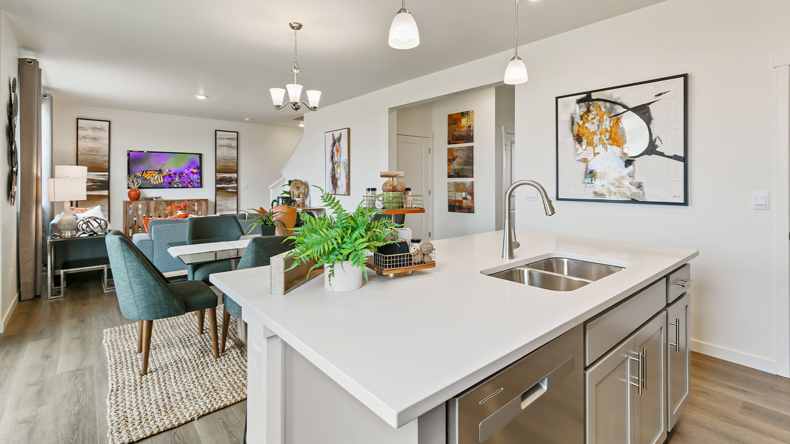 kitchen with island new home