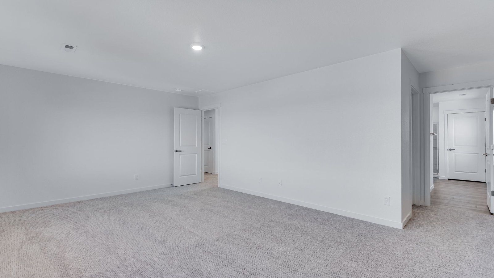 Primary bedroom in new construction home