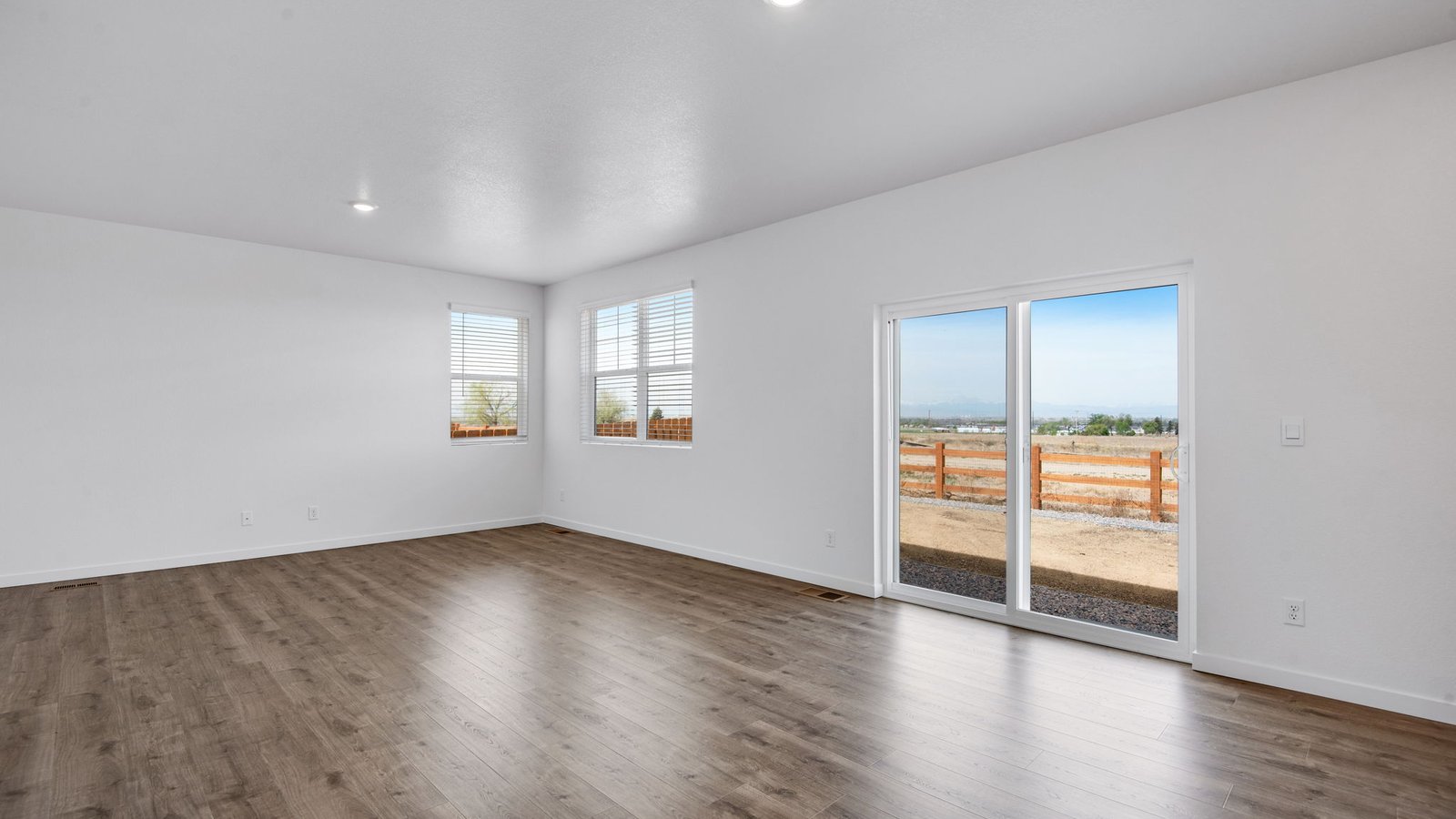 Living room at Vista Meadows new home community in Holcombe floor plan