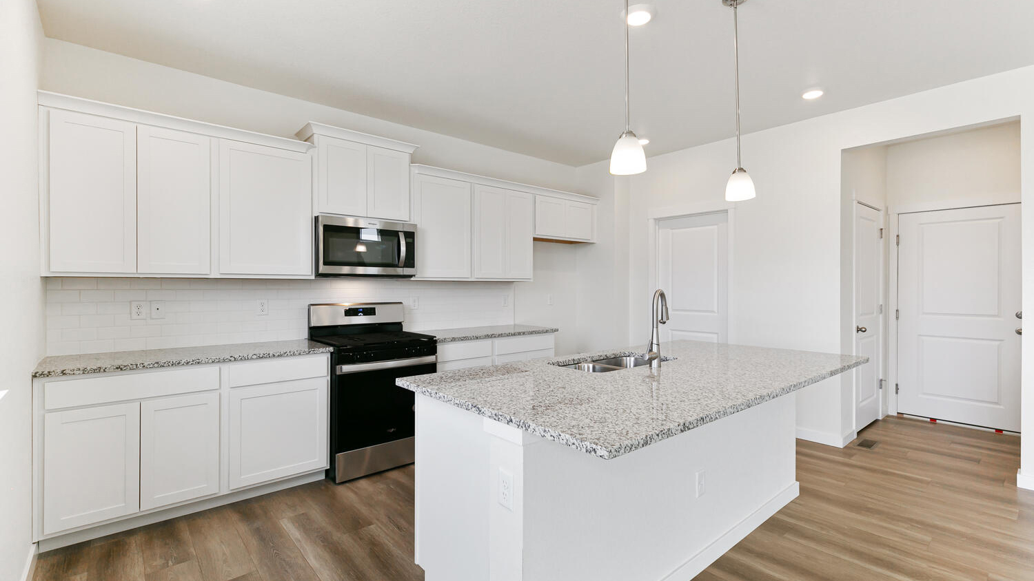 modern kitchen in new home
