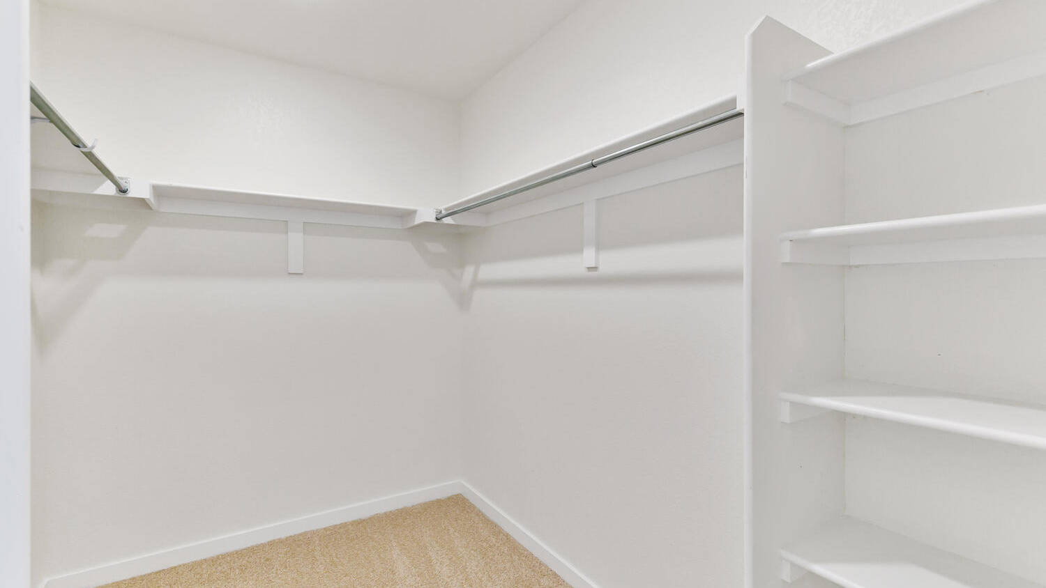 walk-in closet in new home